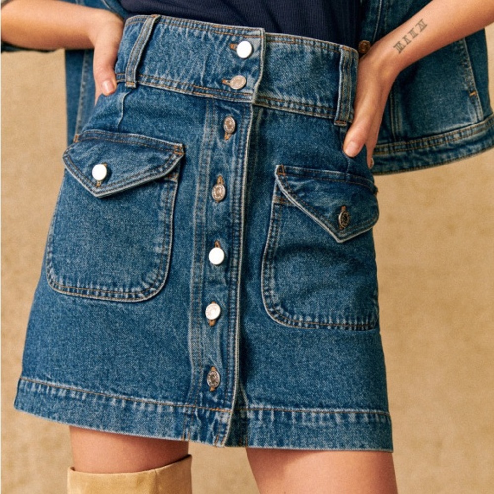 Sézane Denim Skirt
